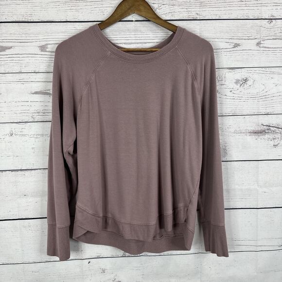 Athleta Tops - Athleta Sweatshirt‎ Womens Large Purple Pullover Athleisure Boxy Stretch